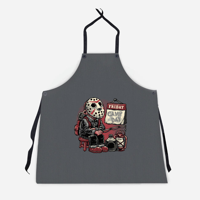 Friday Is Camp Day-Unisex-Kitchen-Apron-glitchygorilla