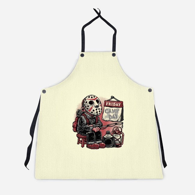 Friday Is Camp Day-Unisex-Kitchen-Apron-glitchygorilla
