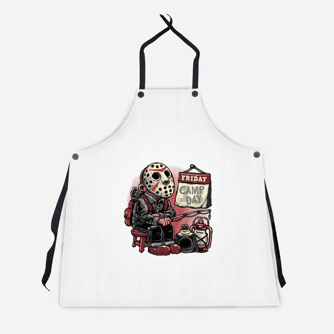 Friday Is Camp Day-Unisex-Kitchen-Apron-glitchygorilla