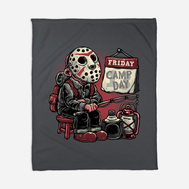 Friday Is Camp Day-None-Fleece-Blanket-glitchygorilla