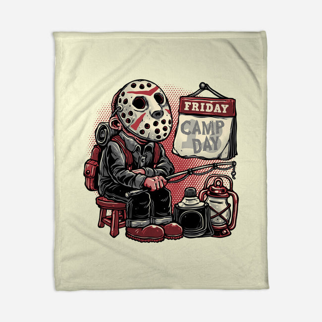 Friday Is Camp Day-None-Fleece-Blanket-glitchygorilla