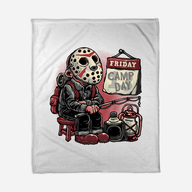 Friday Is Camp Day-None-Fleece-Blanket-glitchygorilla