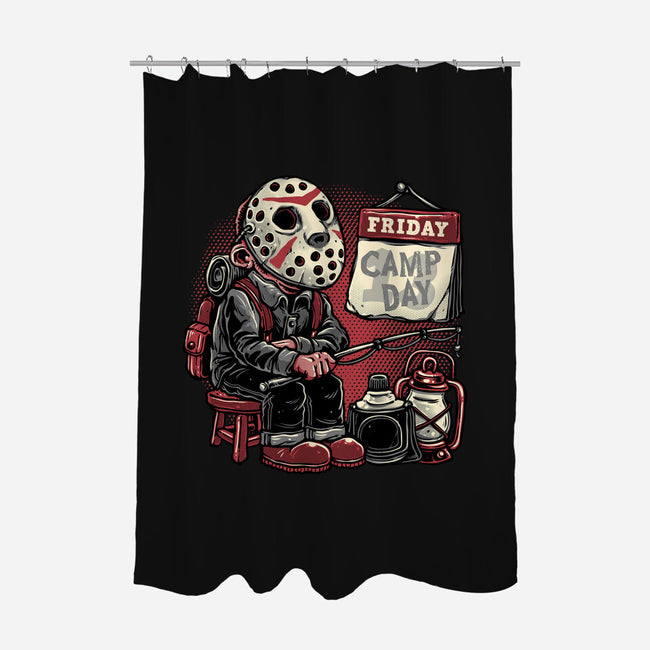 Friday Is Camp Day-None-Polyester-Shower Curtain-glitchygorilla