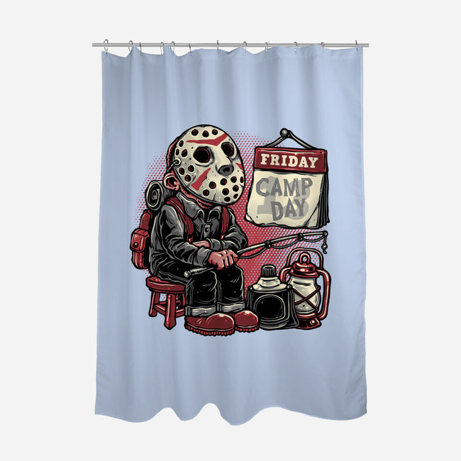 Friday Is Camp Day-None-Polyester-Shower Curtain-glitchygorilla