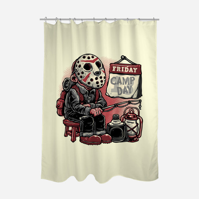 Friday Is Camp Day-None-Polyester-Shower Curtain-glitchygorilla