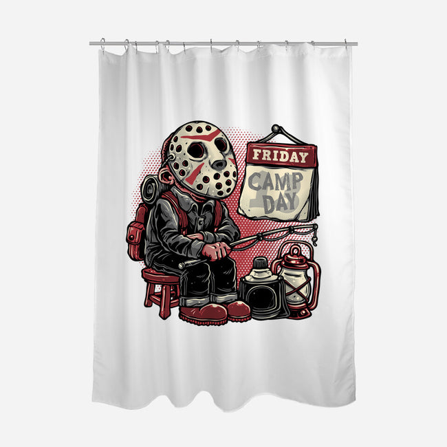 Friday Is Camp Day-None-Polyester-Shower Curtain-glitchygorilla