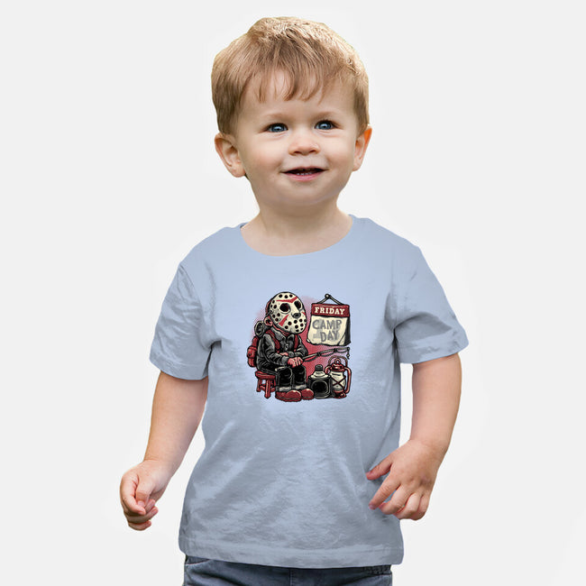 Friday Is Camp Day-Baby-Basic-Tee-glitchygorilla