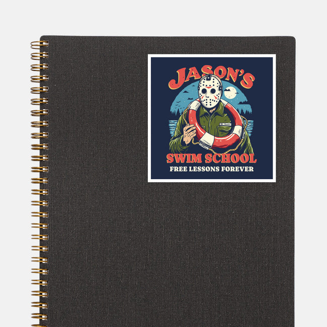 Jason's Swim School-None-Glossy-Sticker-Marinho