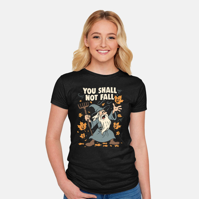You Shall Not Fall-Womens-Fitted-Tee-Marinho