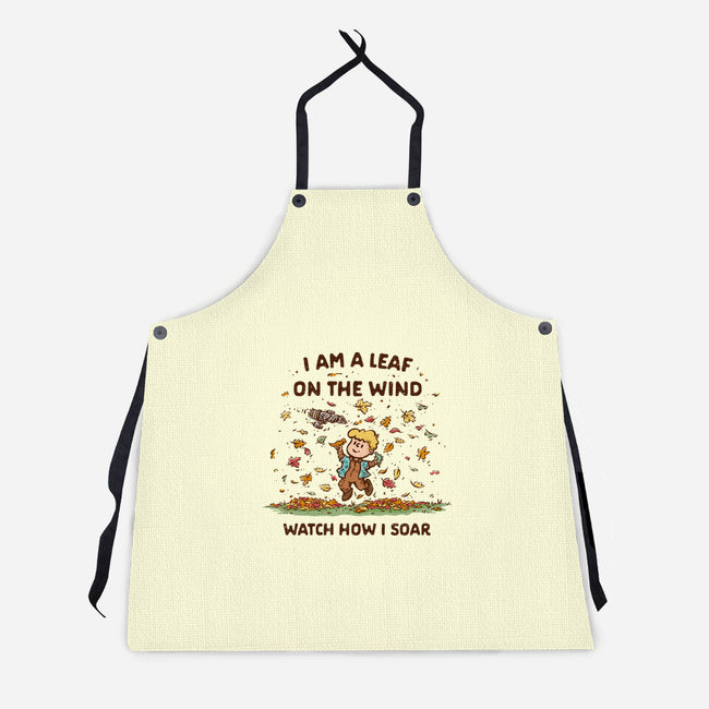 Autumn Leaves On The Wind-Unisex-Kitchen-Apron-kg07