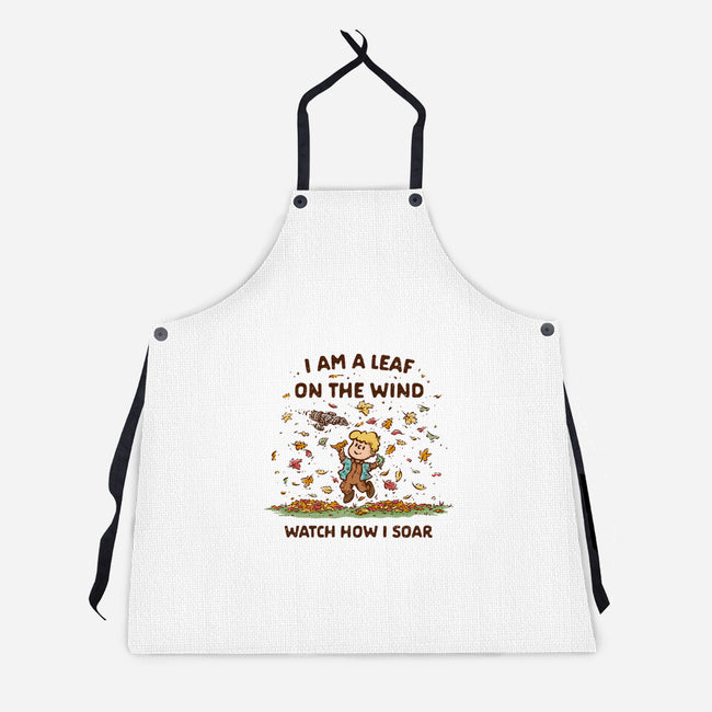 Autumn Leaves On The Wind-Unisex-Kitchen-Apron-kg07