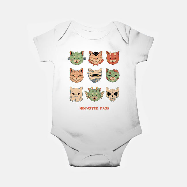 Meowster Mash-Baby-Basic-Onesie-vp021