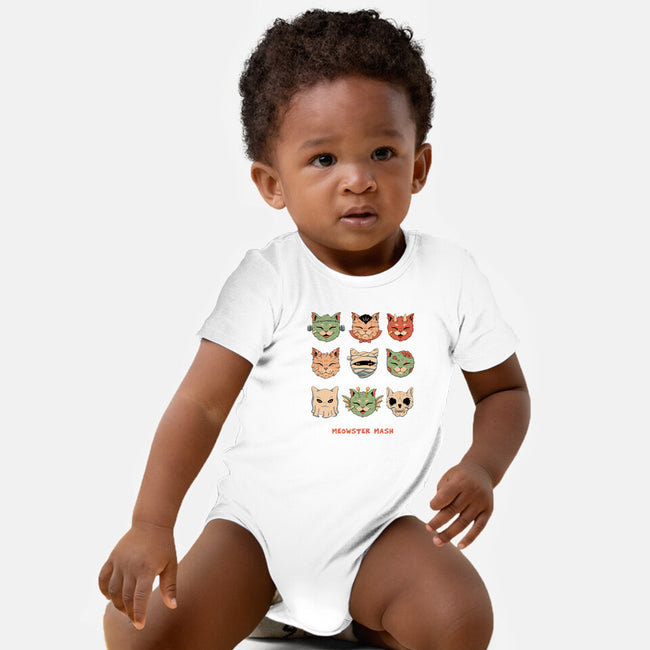 Meowster Mash-Baby-Basic-Onesie-vp021