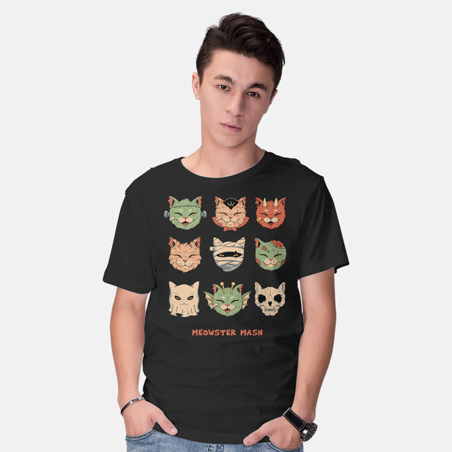 Meowster Mash-Mens-Basic-Tee-vp021