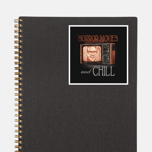 Horror Movies And Chill-None-Glossy-Sticker-glitchygorilla