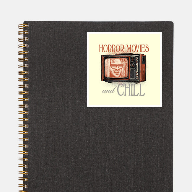 Horror Movies And Chill-None-Glossy-Sticker-glitchygorilla