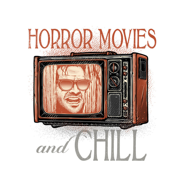 Horror Movies And Chill-Unisex-Basic-Tee-glitchygorilla