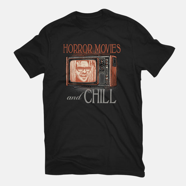 Horror Movies And Chill-Mens-Basic-Tee-glitchygorilla