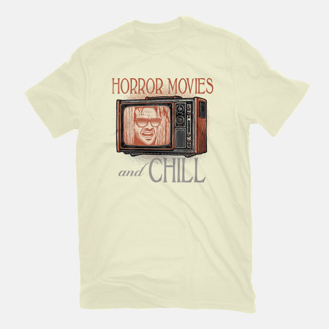 Horror Movies And Chill-Mens-Basic-Tee-glitchygorilla