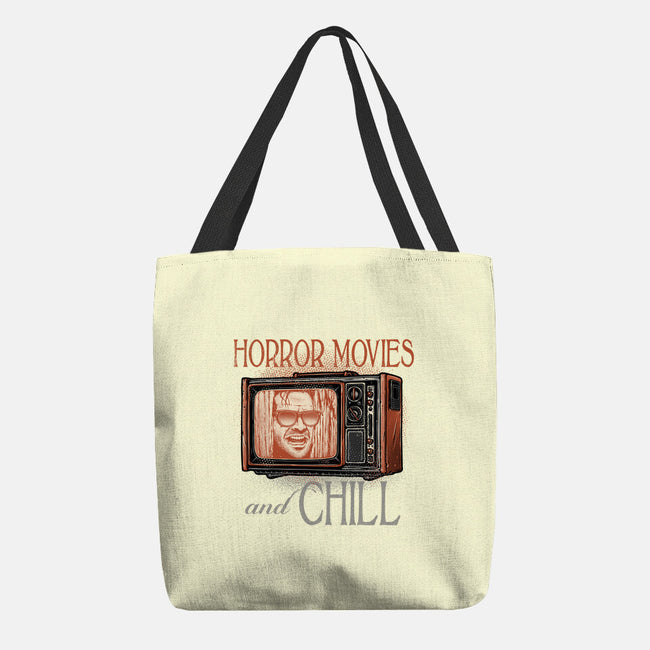 Horror Movies And Chill-None-Basic Tote-Bag-glitchygorilla