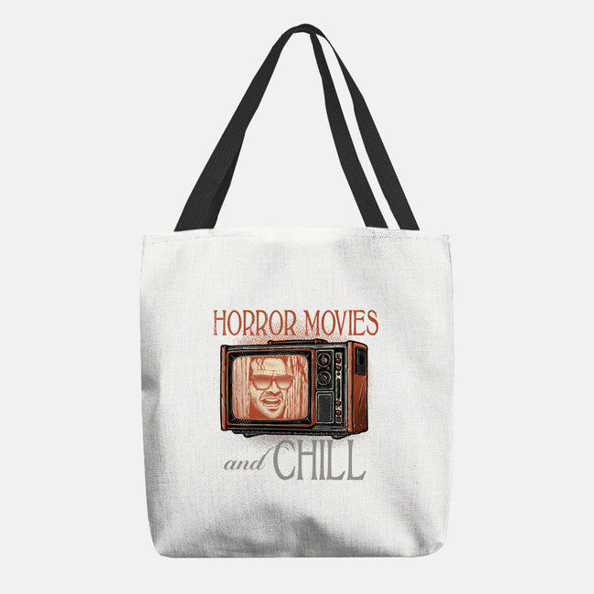 Horror Movies And Chill-None-Basic Tote-Bag-glitchygorilla
