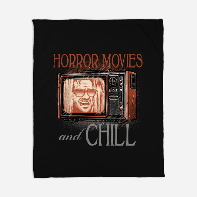 Horror Movies And Chill-None-Fleece-Blanket-glitchygorilla