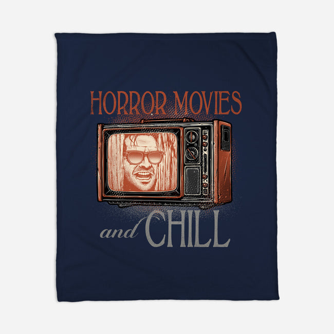 Horror Movies And Chill-None-Fleece-Blanket-glitchygorilla
