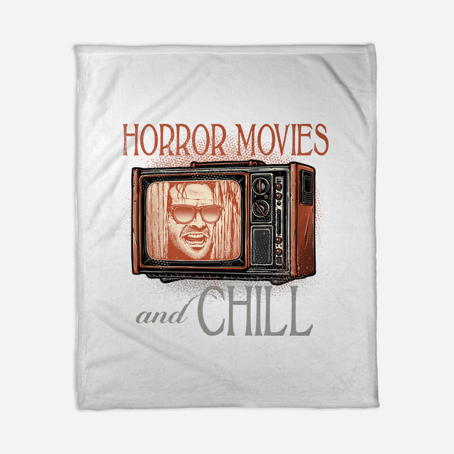Horror Movies And Chill-None-Fleece-Blanket-glitchygorilla