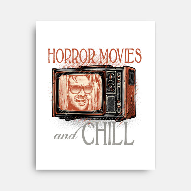 Horror Movies And Chill-None-Stretched-Canvas-glitchygorilla