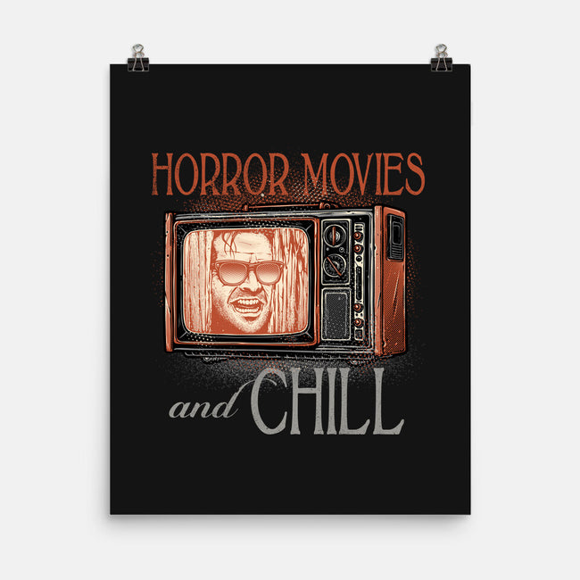 Horror Movies And Chill-None-Matte-Poster-glitchygorilla