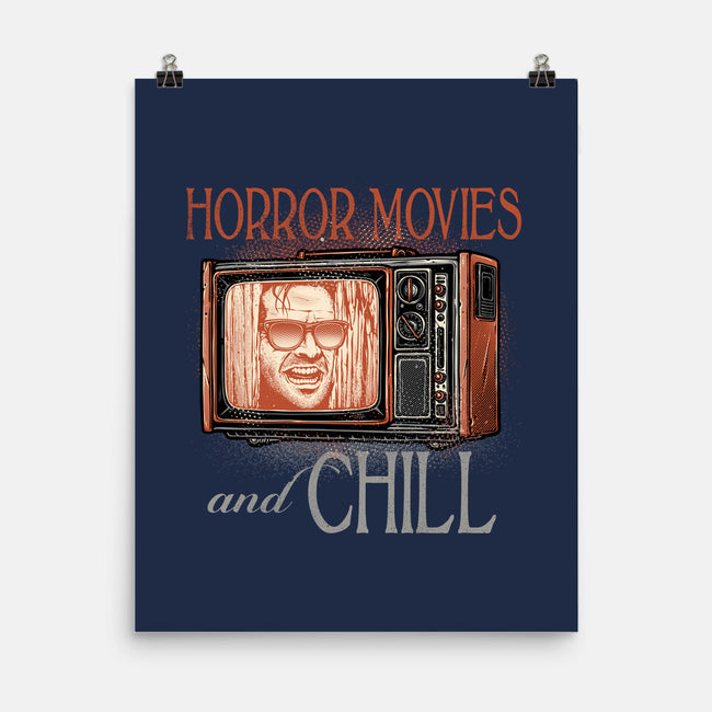 Horror Movies And Chill-None-Matte-Poster-glitchygorilla