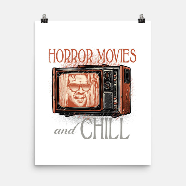 Horror Movies And Chill-None-Matte-Poster-glitchygorilla