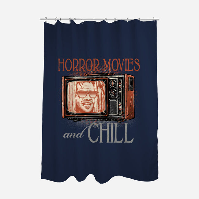 Horror Movies And Chill-None-Polyester-Shower Curtain-glitchygorilla