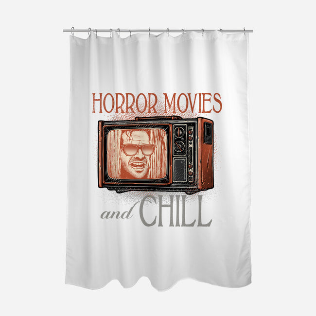 Horror Movies And Chill-None-Polyester-Shower Curtain-glitchygorilla