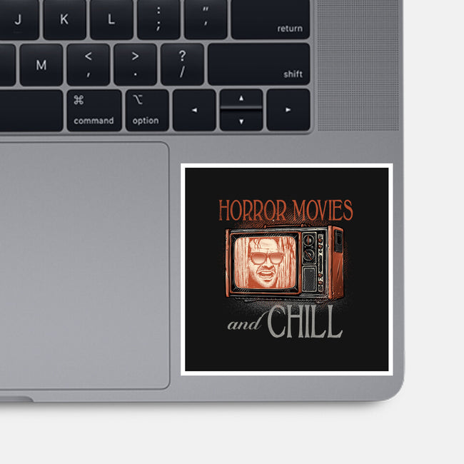 Horror Movies And Chill-None-Glossy-Sticker-glitchygorilla