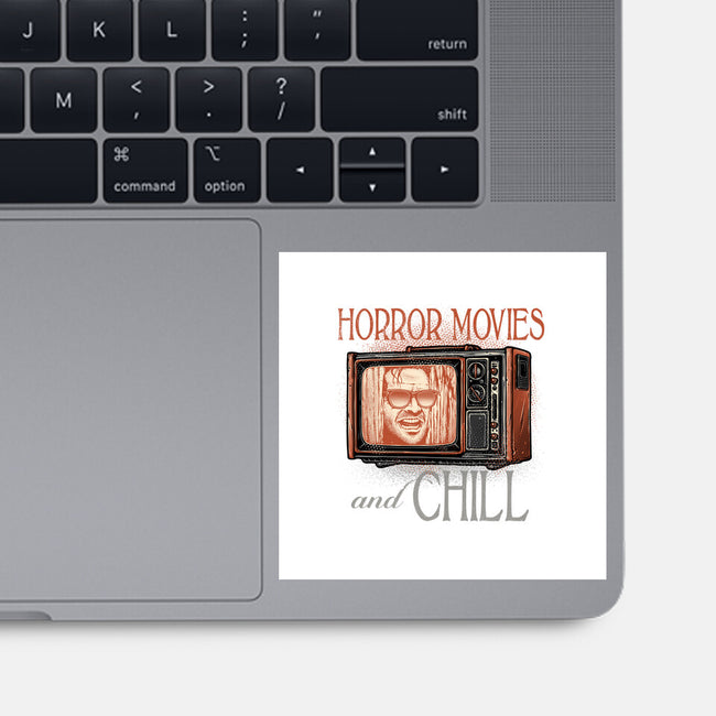 Horror Movies And Chill-None-Glossy-Sticker-glitchygorilla