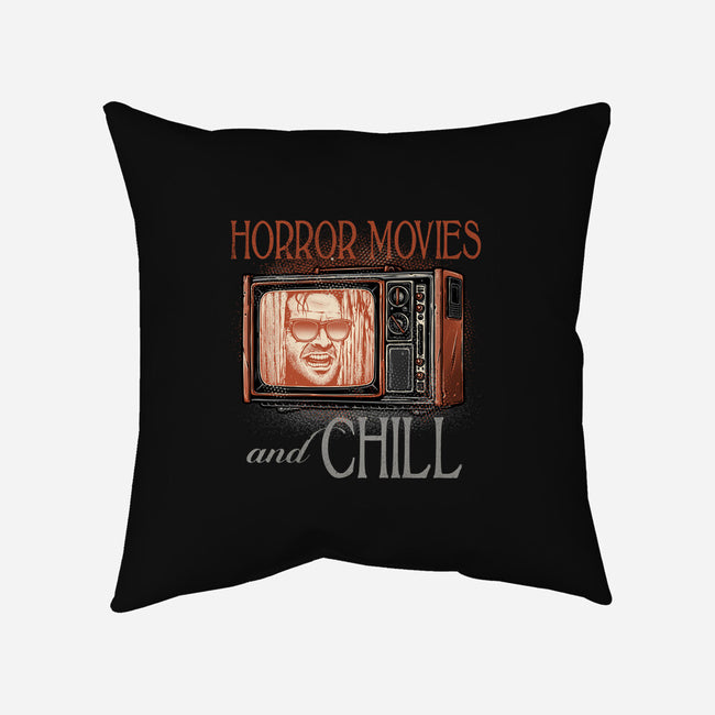 Horror Movies And Chill-None-Removable Cover w Insert-Throw Pillow-glitchygorilla