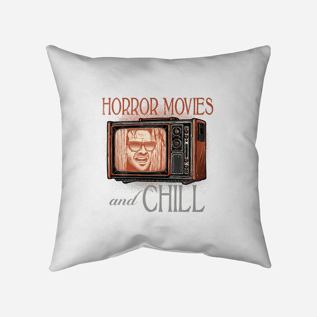 Horror Movies And Chill-None-Removable Cover w Insert-Throw Pillow-glitchygorilla
