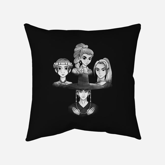 Demon And The Hunters-None-Removable Cover w Insert-Throw Pillow-dandingeroz