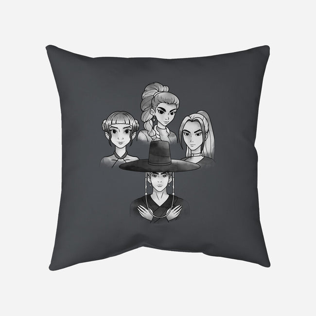 Demon And The Hunters-None-Removable Cover w Insert-Throw Pillow-dandingeroz