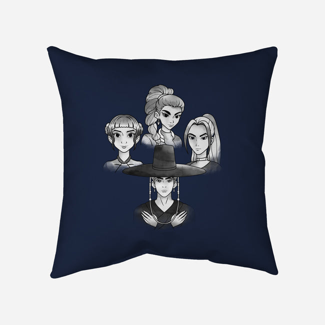 Demon And The Hunters-None-Removable Cover w Insert-Throw Pillow-dandingeroz