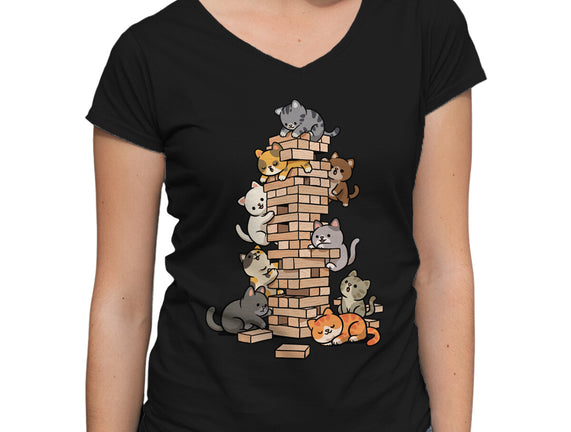 Cat Jenga Tower