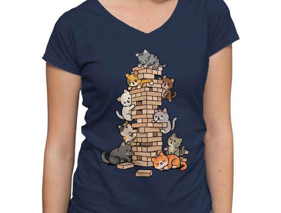 Cat Jenga Tower