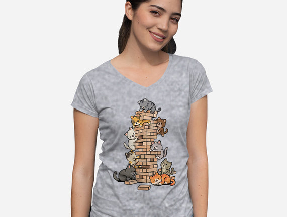 Cat Jenga Tower