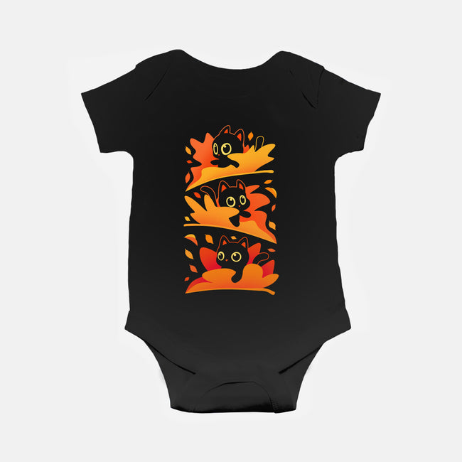 Flying Autumn Kittens-Baby-Basic-Onesie-erion_designs