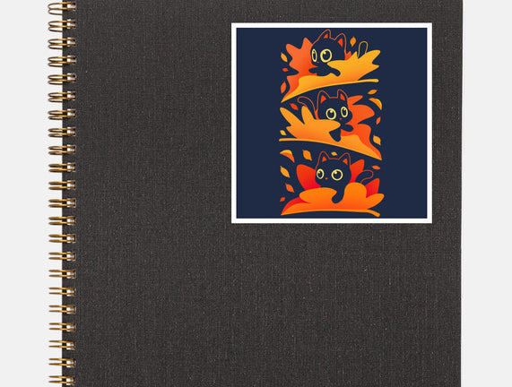 Flying Autumn Kittens