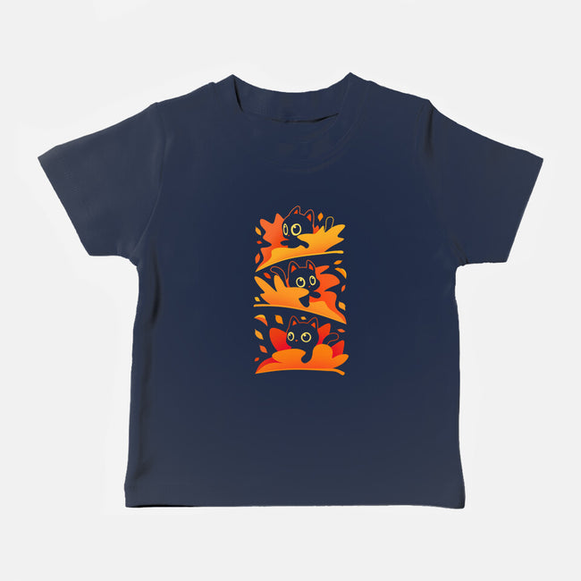 Flying Autumn Kittens-Baby-Basic-Tee-erion_designs