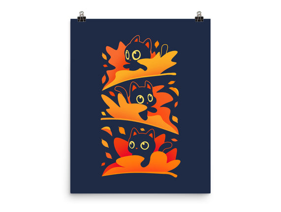 Flying Autumn Kittens