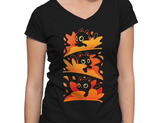 Flying Autumn Kittens