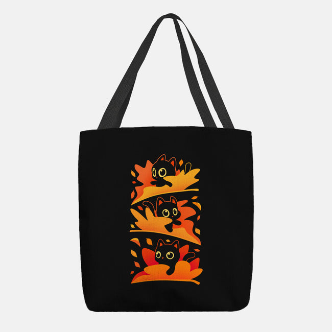 Flying Autumn Kittens-None-Basic Tote-Bag-erion_designs